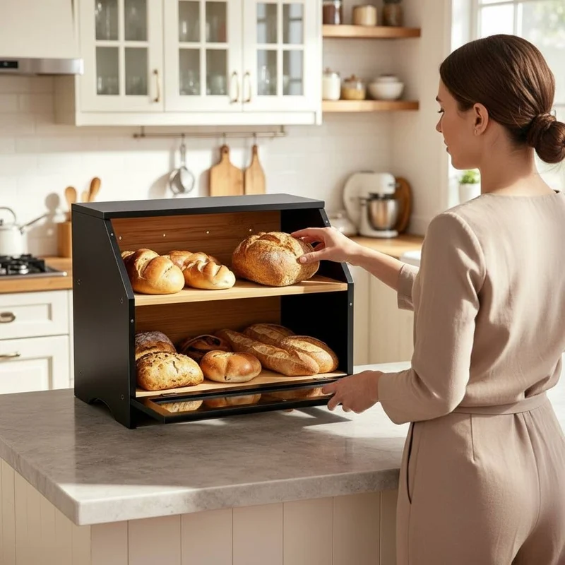 HUCHE A PAIN EN BOIS | NordicBread 2 Niveaux