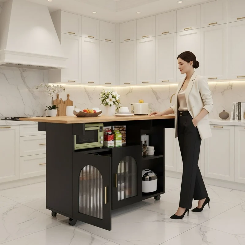 DESSERTE CUISINE NOIRE | Mobile Extensible