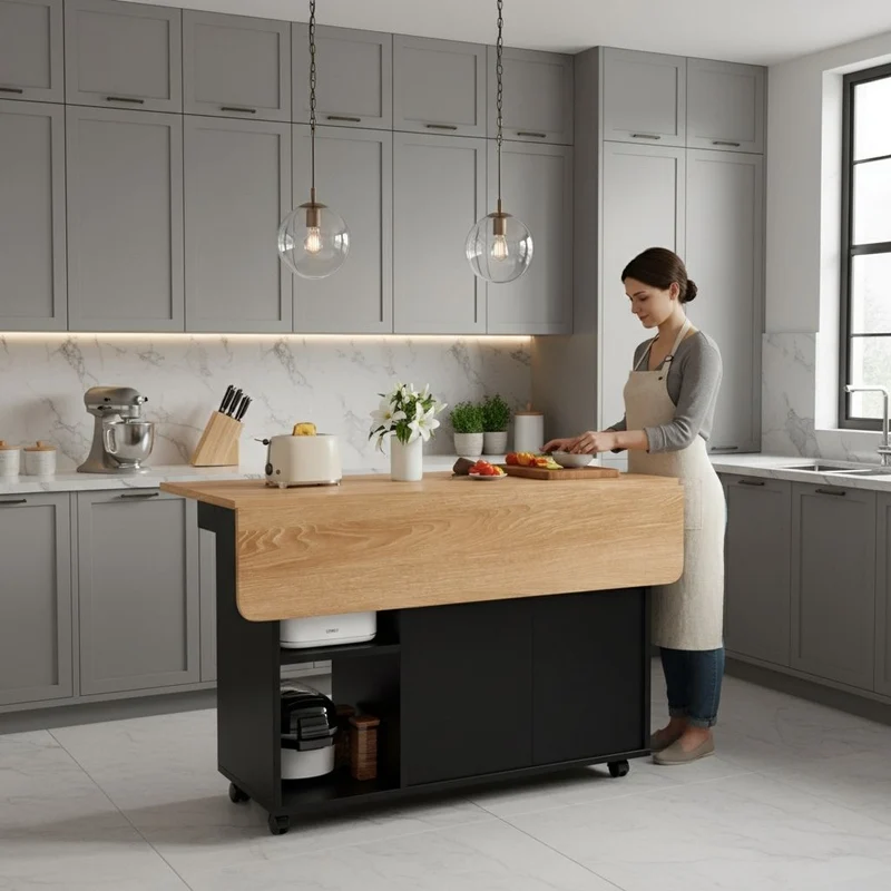DESSERTE CUISINE NOIRE | Mobile Extensible
