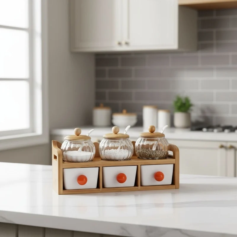 RANGEMENT POUR EPICE | Aroma Bambou Céramique