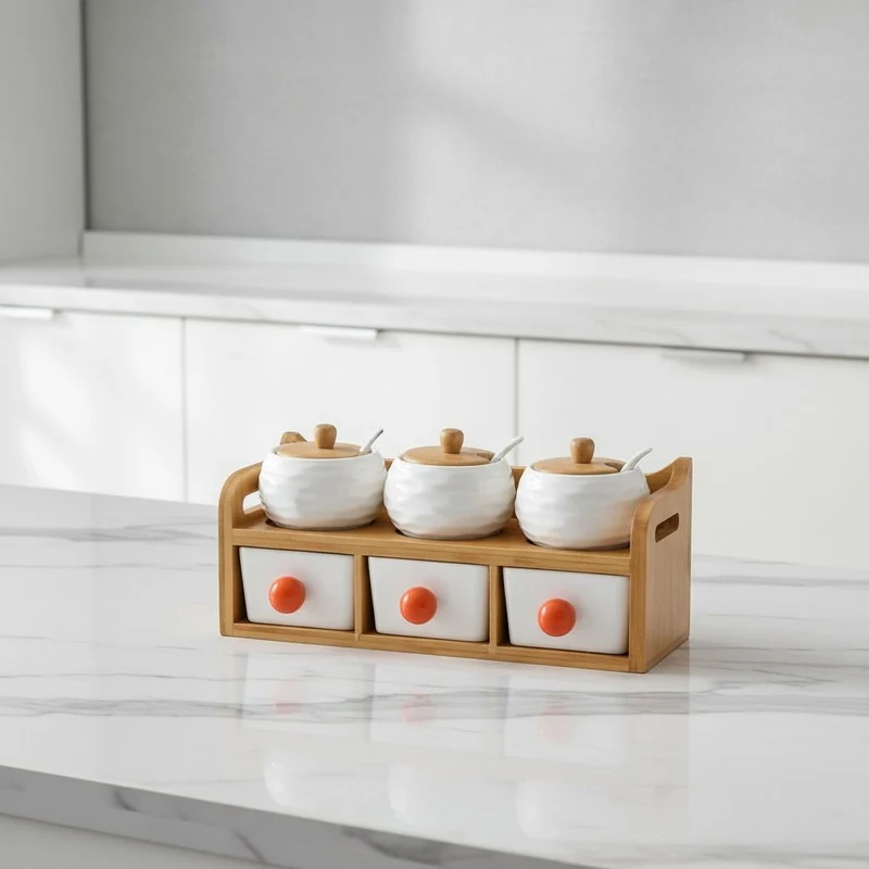 RANGEMENT POUR EPICE | Aroma Bambou Céramique
