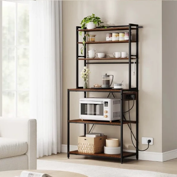 MEUBLE MICRO ONDE | 6 Étagères 3 Prises Large