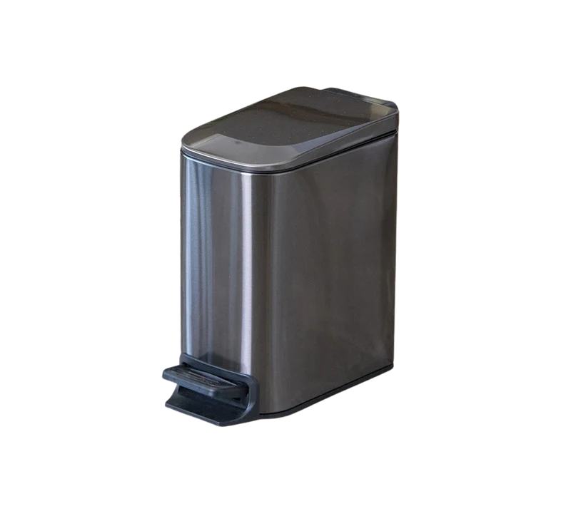Poubelle design à pédale en inox 6L