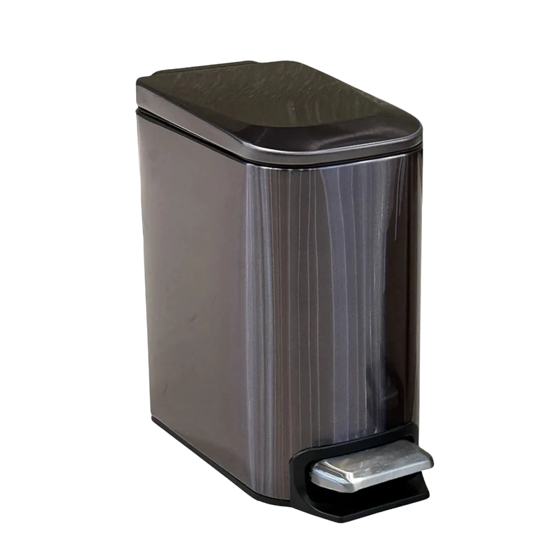 Poubelle design à pédale en inox 6L