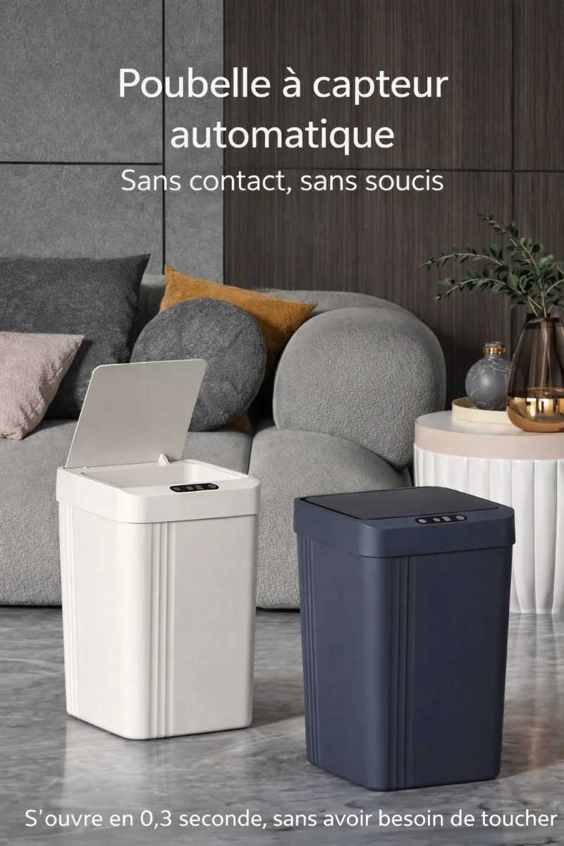 Poubelle automatique intelligente à capteur 13L