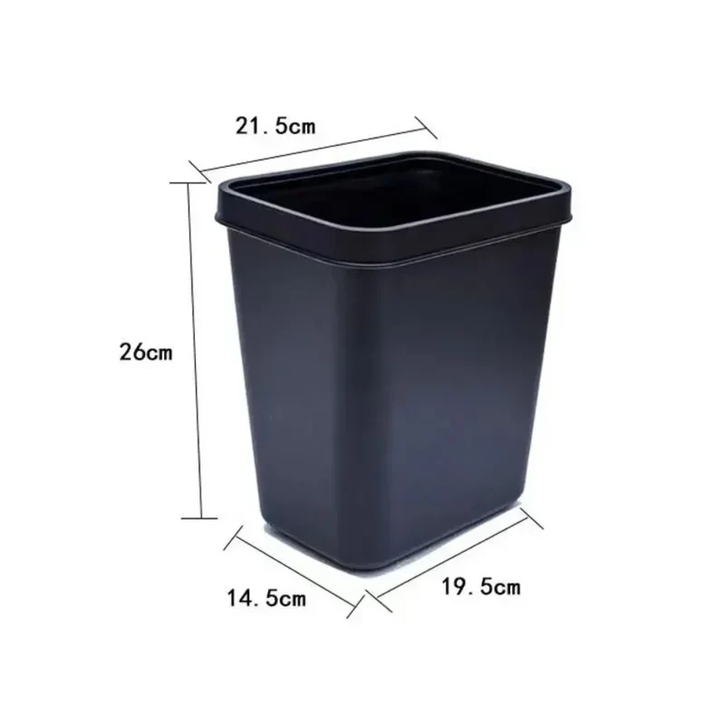 Poubelle originale noire au design ludique 8L