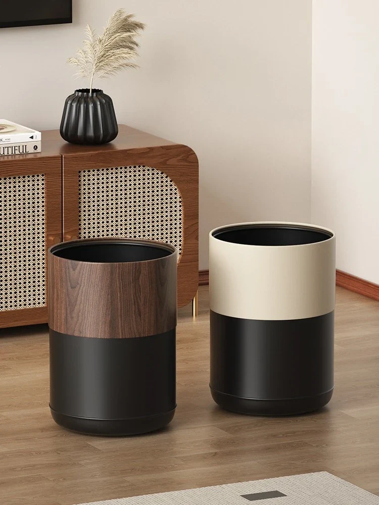 Poubelle design ronde élégante et sans couvercle