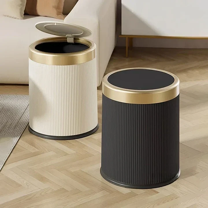 Poubelle design à pression 12L avec seau intérieur amovible