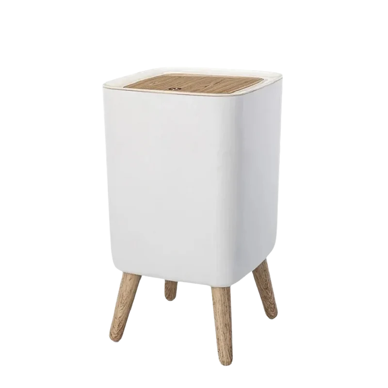 Poubelle à pression sur pied design élégant 10L