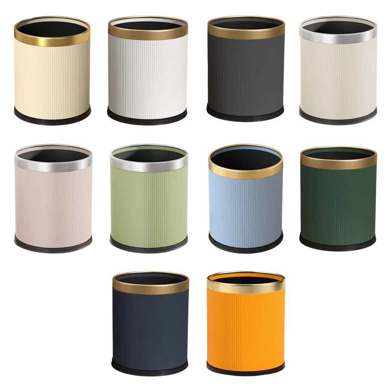 Corbeille à papier moderne ronde en plastique design