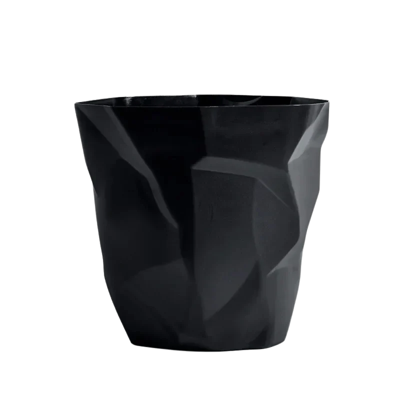 Poubelle ronde design irrégulier en plastique