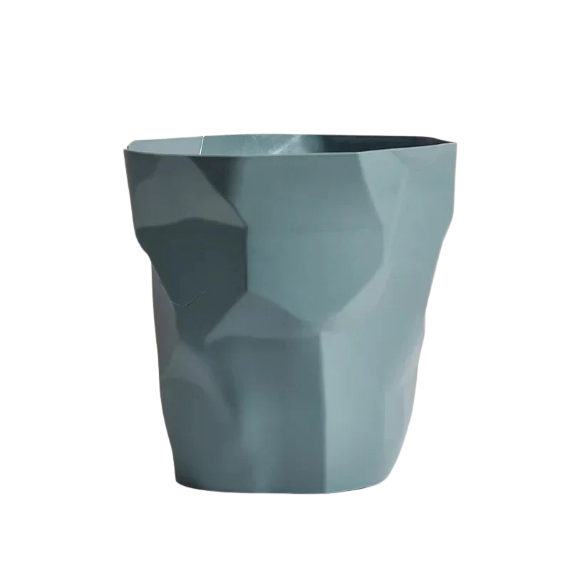 Poubelle ronde design irrégulier en plastique