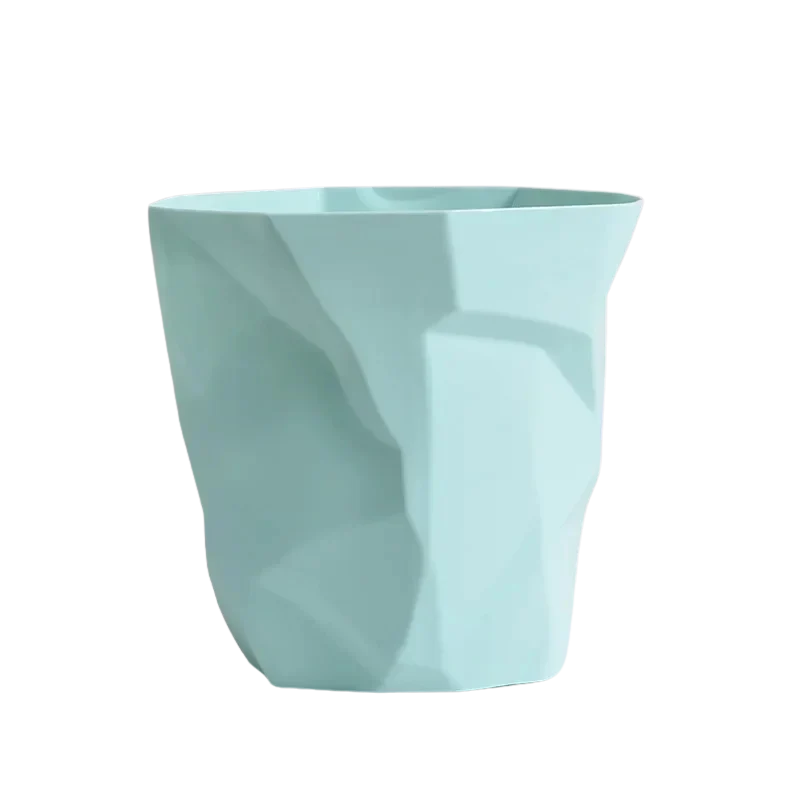 Poubelle ronde design irrégulier en plastique