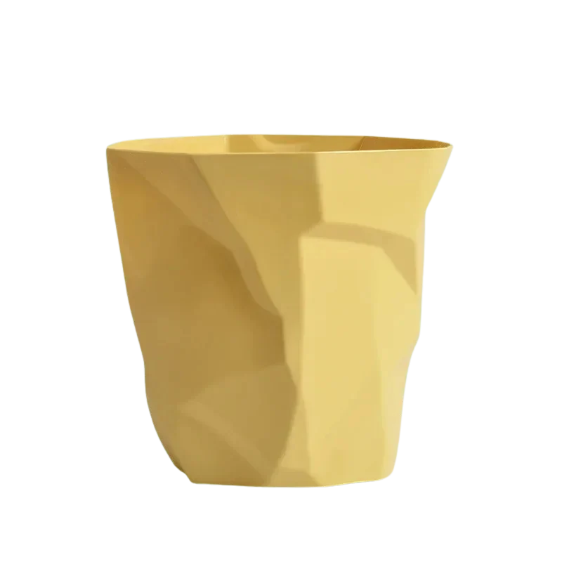 Poubelle ronde design irrégulier en plastique