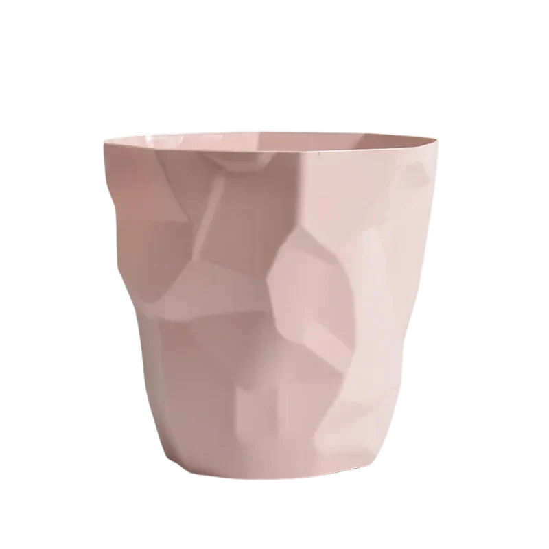 Poubelle ronde design irrégulier en plastique