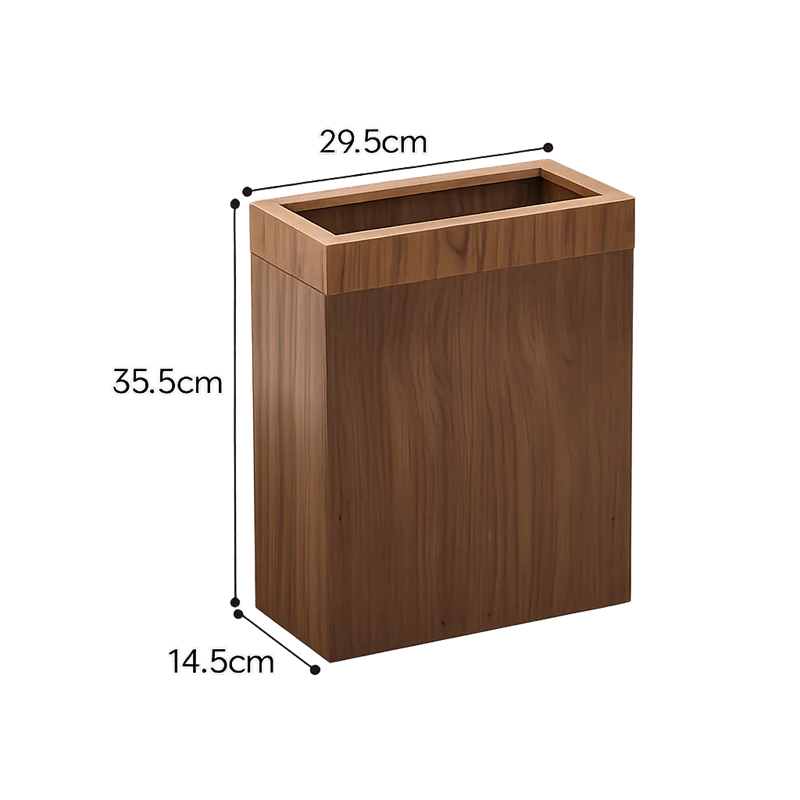 Poubelle en Bois Rectangulaire Moderne
