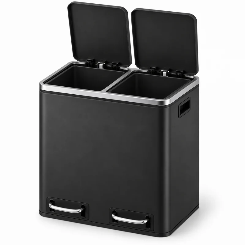 Poubelle Cuisine Double Compartiment SORTIVA 2x15L