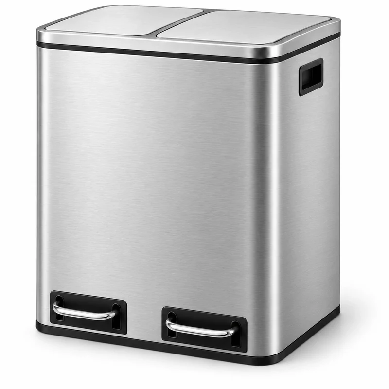 Poubelle Cuisine Double Compartiment SORTIVA 2x15L