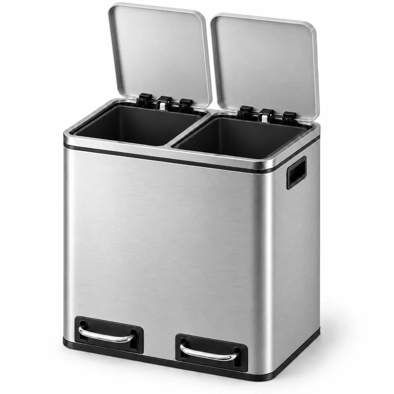 Poubelle Cuisine Double Compartiment SORTIVA 2x15L