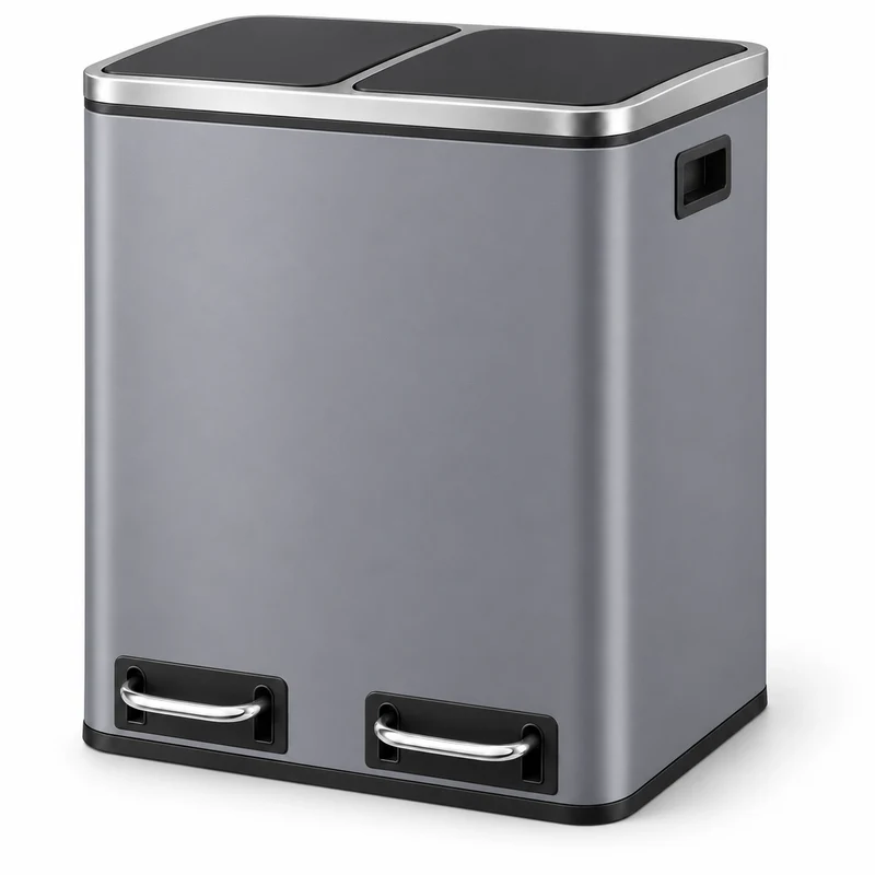 Poubelle Cuisine Double Compartiment SORTIVA 2x15L