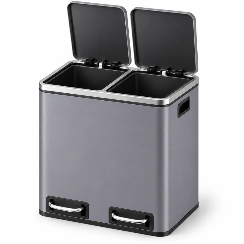 Poubelle Cuisine Double Compartiment SORTIVA 2x15L