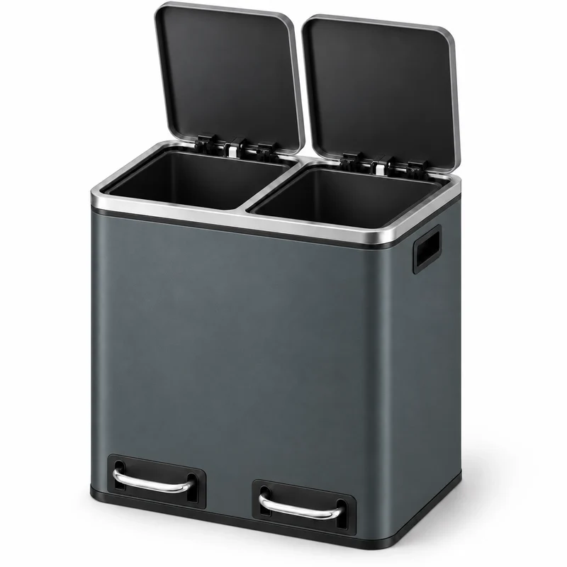Poubelle Cuisine Double Compartiment SORTIVA 2x15L