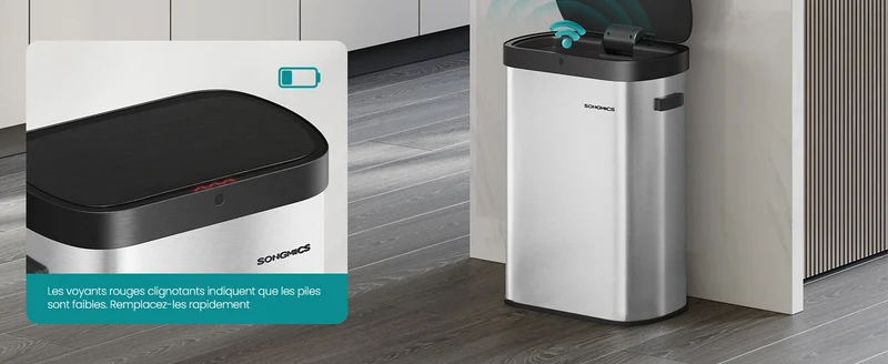 Poubelle de Cuisine Automatique 50L Acier Inoxydable
