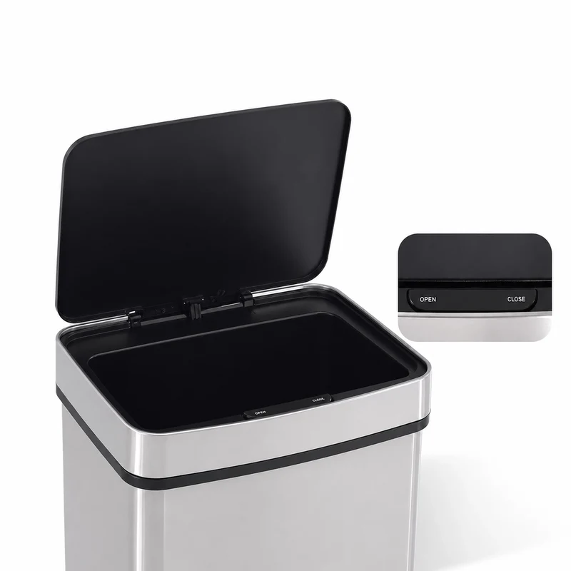 Poubelle de Tri Sélectif Cuisine TRINOVA 72L – Gris Inox