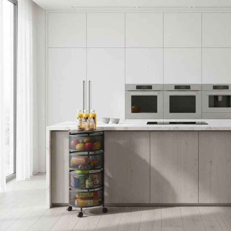 DESSERTE CUISINE ROULETTE | Rotatelle™ 4 Niveaux