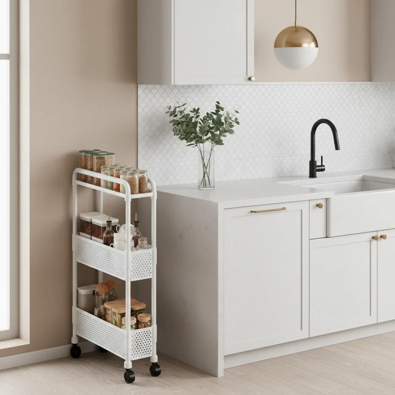 PETITE DESSERTE A ROULETTE | SlimSpace™ Etroit 15 cm