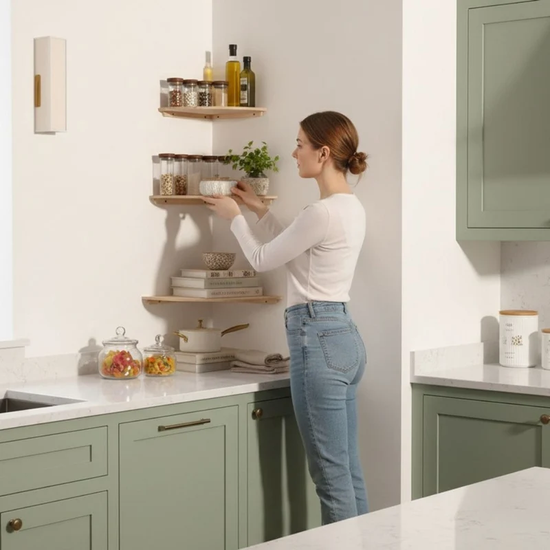 ETAGERE MURALE BOIS CUISINE | Anglora™