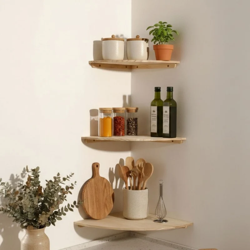 ETAGERE MURALE BOIS CUISINE | Anglora™