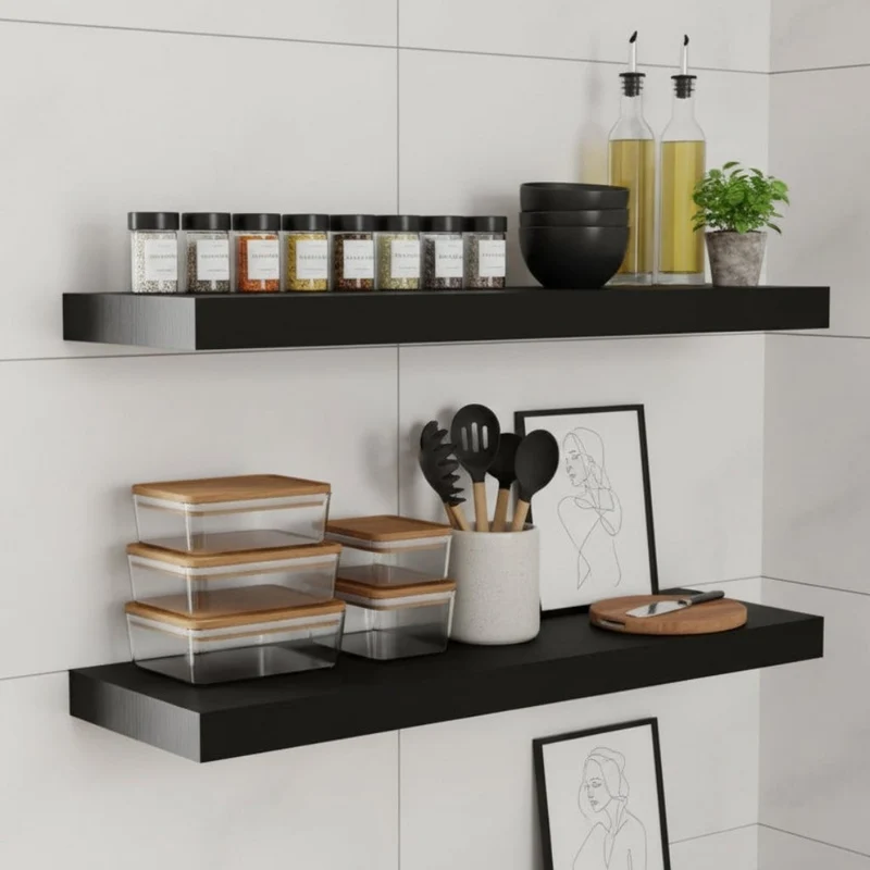 ETAGERE CUISINE MURALE BOIS | Velora™
