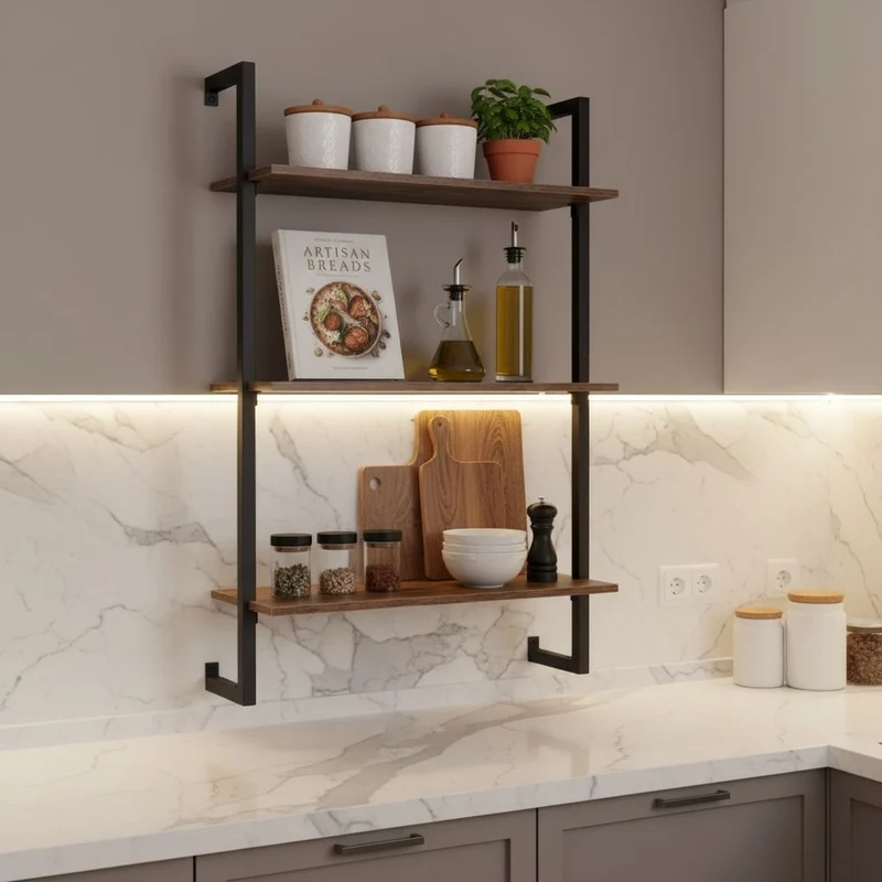 ÉTAGÈRE CUISINE MURALE | Ordena™ Rustic