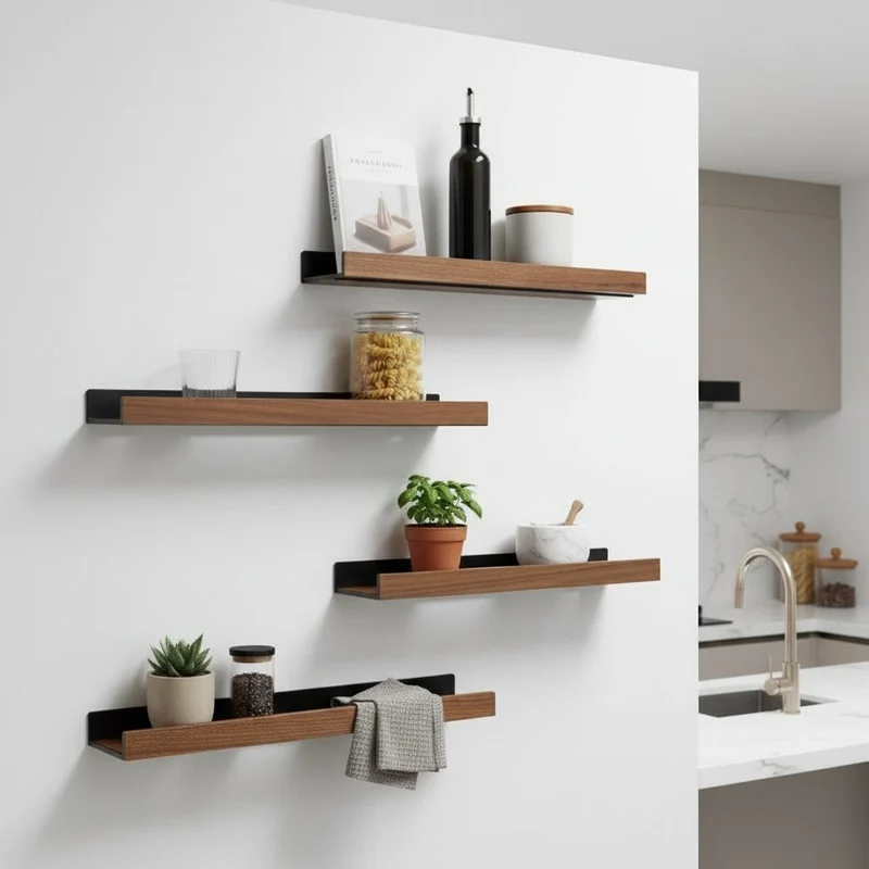 ÉTAGÈRE DE CUISINE MURALE | FlexiWall™ 50 cm