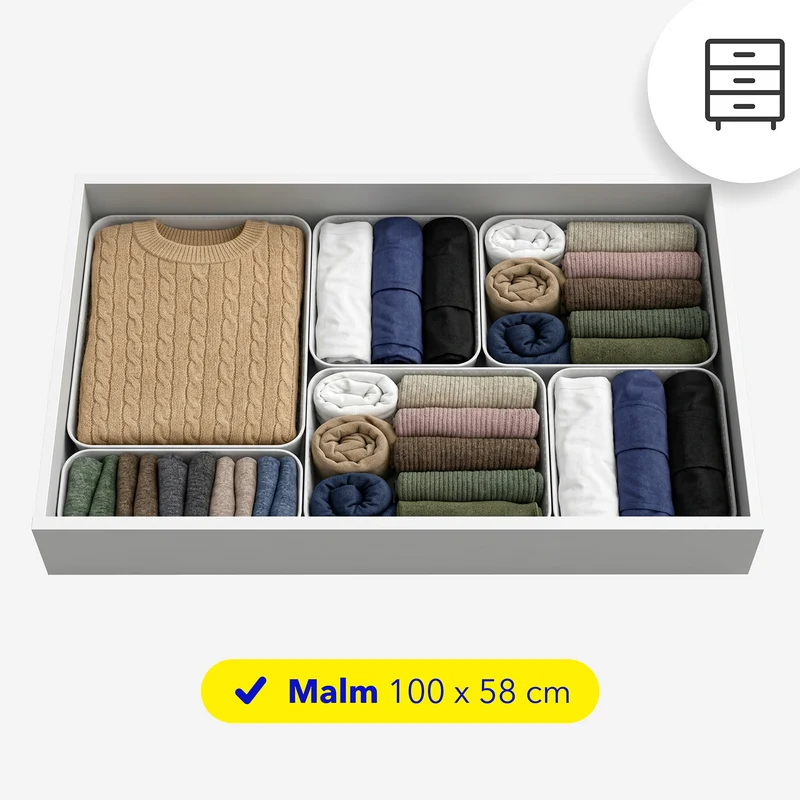 Starter Set Small Organizers für MALM - 6-teilig | WOP