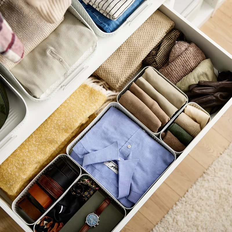 Kleiderschrank Organizer 4er Set Korb L | WOP