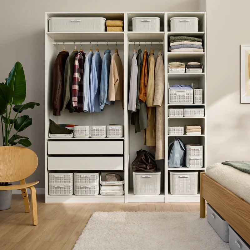 Kleiderschrank Organizer 4er Set Korb M | WOP