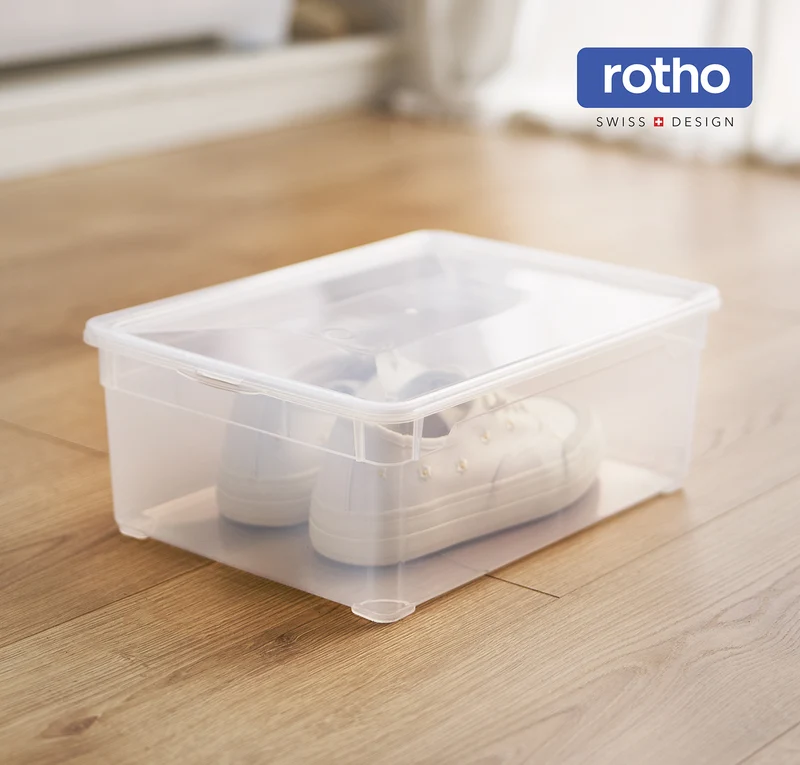 Set Aufbewahrungsbox 10 l 6.tlg CLEAR | Horizont blau transparent