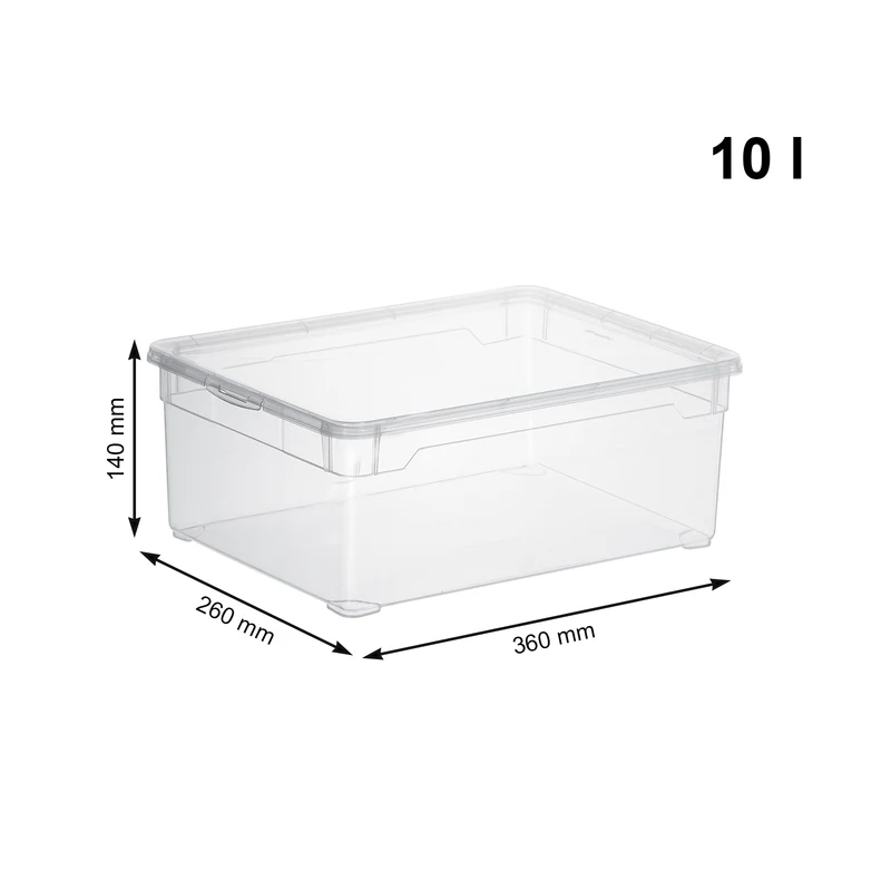 Set Aufbewahrungsbox 10 l 6.tlg CLEAR | Horizont blau transparent