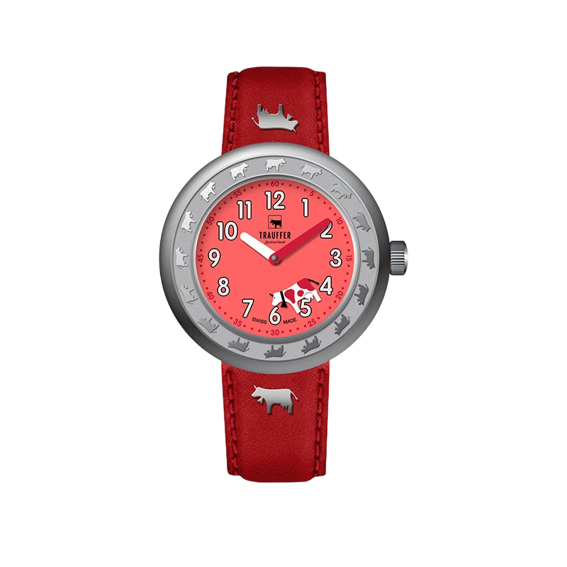Trauffer Kinderuhr Rot