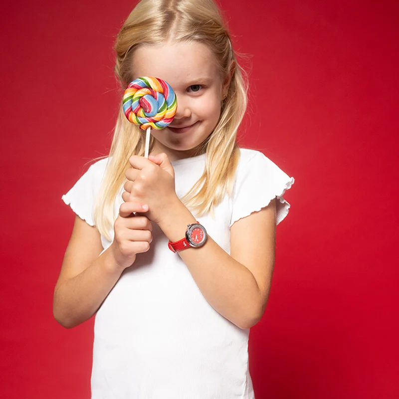 Trauffer Kinderuhr Rot