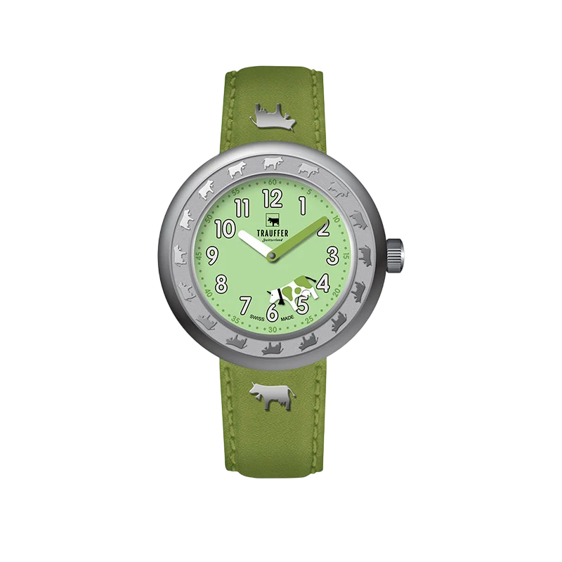 Trauffer Kinderuhr Grün