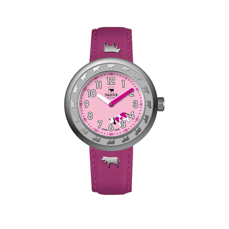 Trauffer Kinderuhr Pink