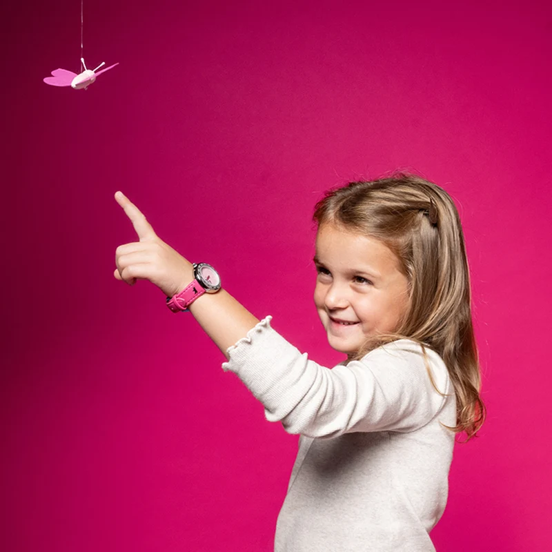 Trauffer Kinderuhr Pink