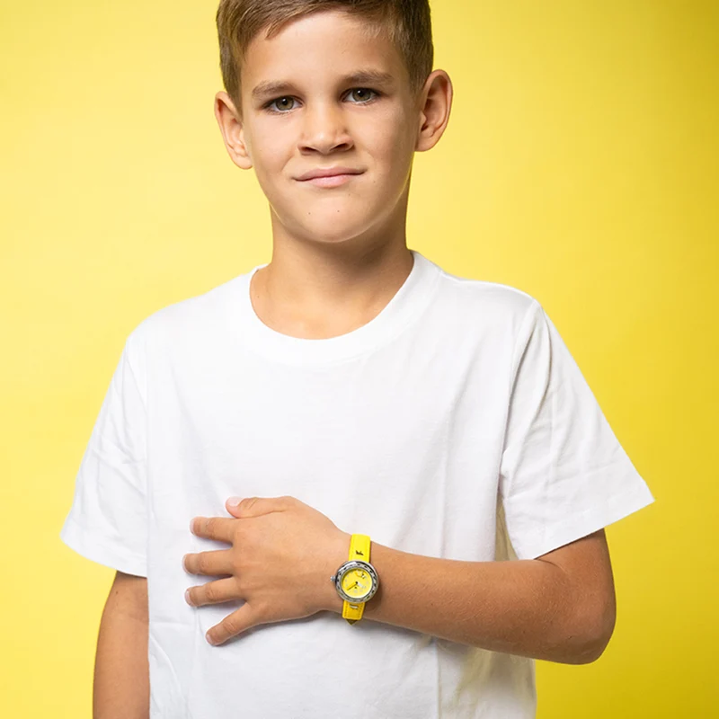 Trauffer Kinderuhr Gelb