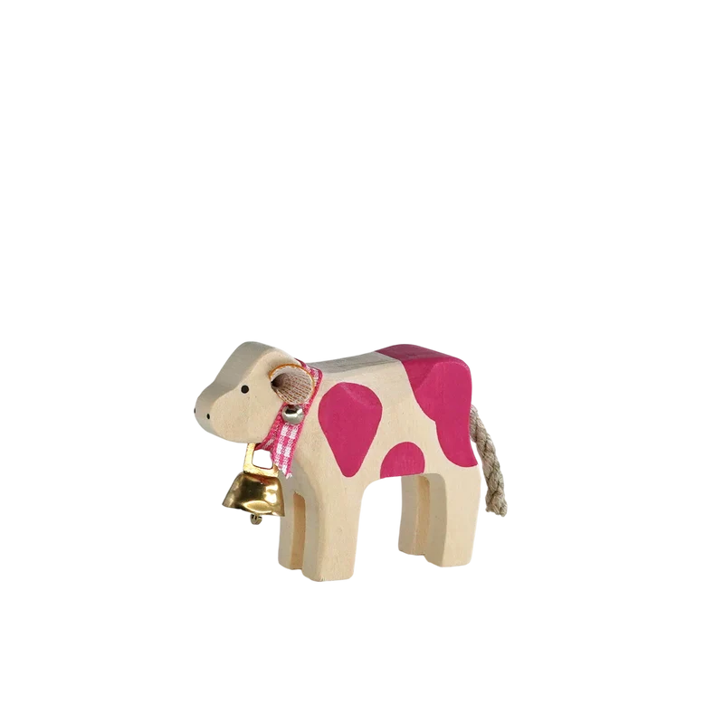 Trauffer Kalb mit Glocke Meitschi weiss pink