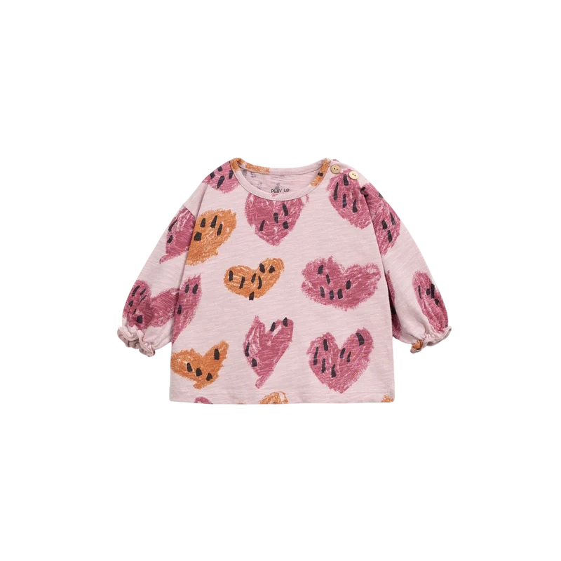 Baby Langarmshirt Flamé Rose