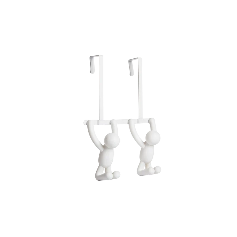 Garderobenleiste Buddy 2 Haken, Weiss