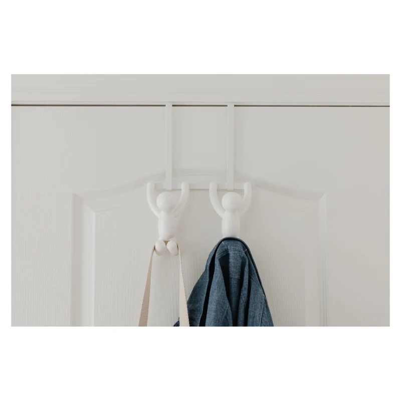 Garderobenleiste Buddy 2 Haken, Weiss